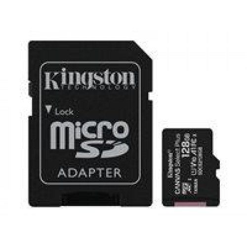 Hukommelseskort microSDXC 128 GB – Kingston Canvas Select Plus 100 MB/s