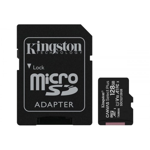Hukommelseskort microSDXC 128 GB – Kingston Canvas Select Plus 100 MB/s