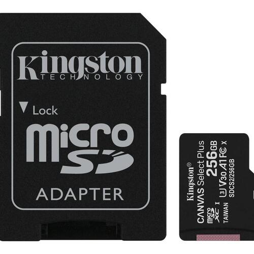 Hukommelseskort Kingston Canvas Select Plus microSDXC 256 GB 100 MB/s