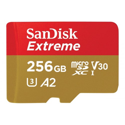 Hukommelseskort microSDXC - SanDisk Extreme 256 GB, op til 190 MB/s
