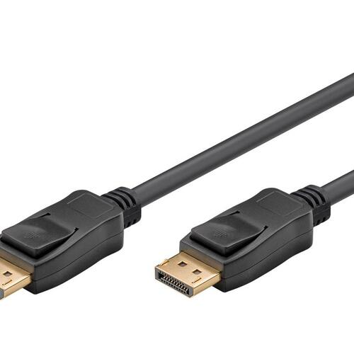 DisplayPort kabel 2,0 – Goobay 2 m (DP han til han) – Sort