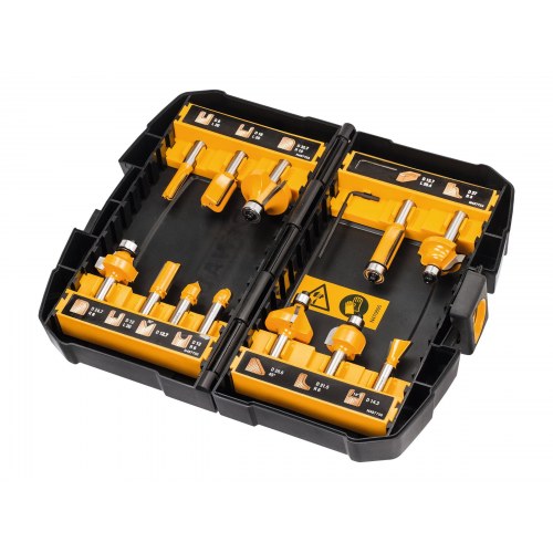 Fræserbits sæt DeWALT DT90016-QZ – 12 dele, 8 mm
