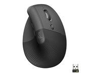 Ergonomisk mus Logitech Lift for Business - trådløs, grafit billede