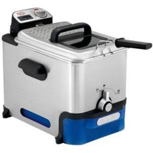 Frituregryde Tefal Oleoclean Pro 3,5 l – børstet stål/blå