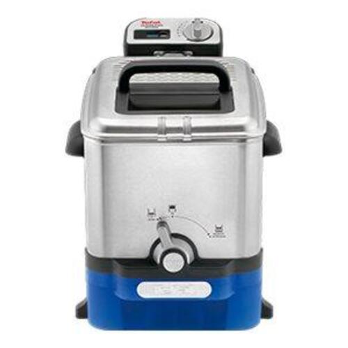 Frituregryde Tefal Oleoclean Pro 3,5 l – børstet stål/blå