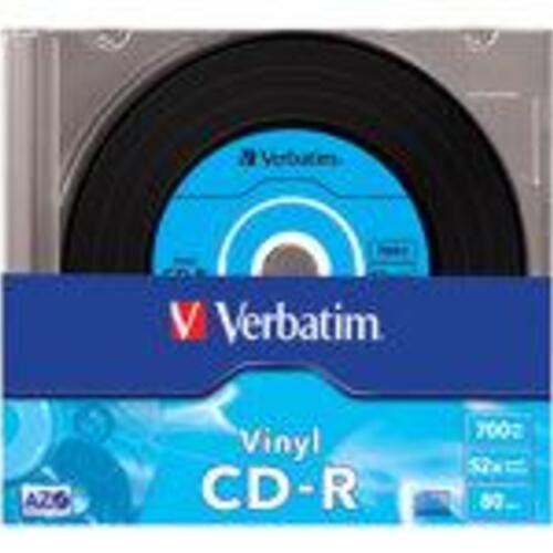 CD-R medier Verbatim Data Vinyl 700 MB 52x – 10 stk. i tynd cd-boks