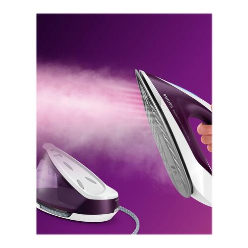 Dampstation strygejern Philips PerfectCare Compact GC7933, 2.400 W – lilla/hvid