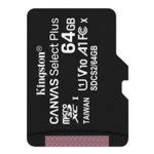 Hukommelseskort microSDXC 64 GB – Kingston Canvas Select Plus 100 MB/s
