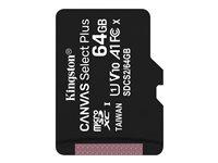 Hukommelseskort microSDXC 64 GB – Kingston Canvas Select Plus 100 MB/s