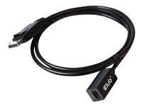DisplayPort kabel forlængelse – Club 3D Mini DisplayPort til DisplayPort 1.4, 1 m, sort billede