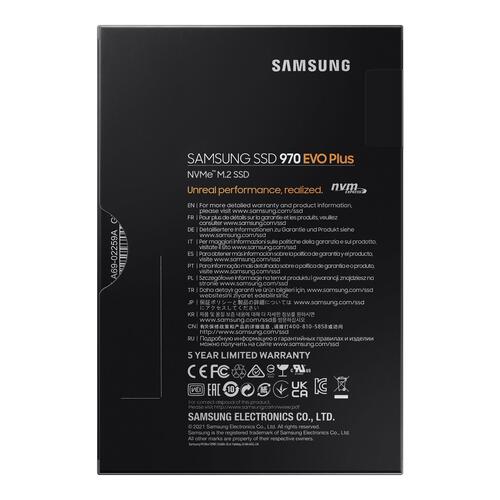 SSD NVMe M.2 – Samsung 970 EVO Plus 250 GB (PCIe 3.0 x4)