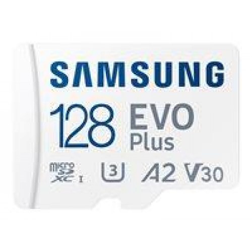 MicroSD-kort Samsung EVO Plus 128 GB (A2, V30, UHS-I U3) - 160 MB/s