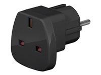 Rejseadapter Goobay - CEE 7/7 han til BS 1363 hun, sort billede