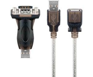 USB til RS232 seriel konverter 1,5 m - Goobay, transparent billede