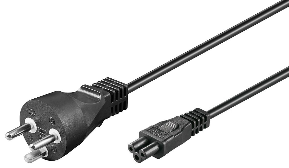 Strømkabel 2 m Goobay - Mickey Mouse stik (IEC C5 til Type K) billede