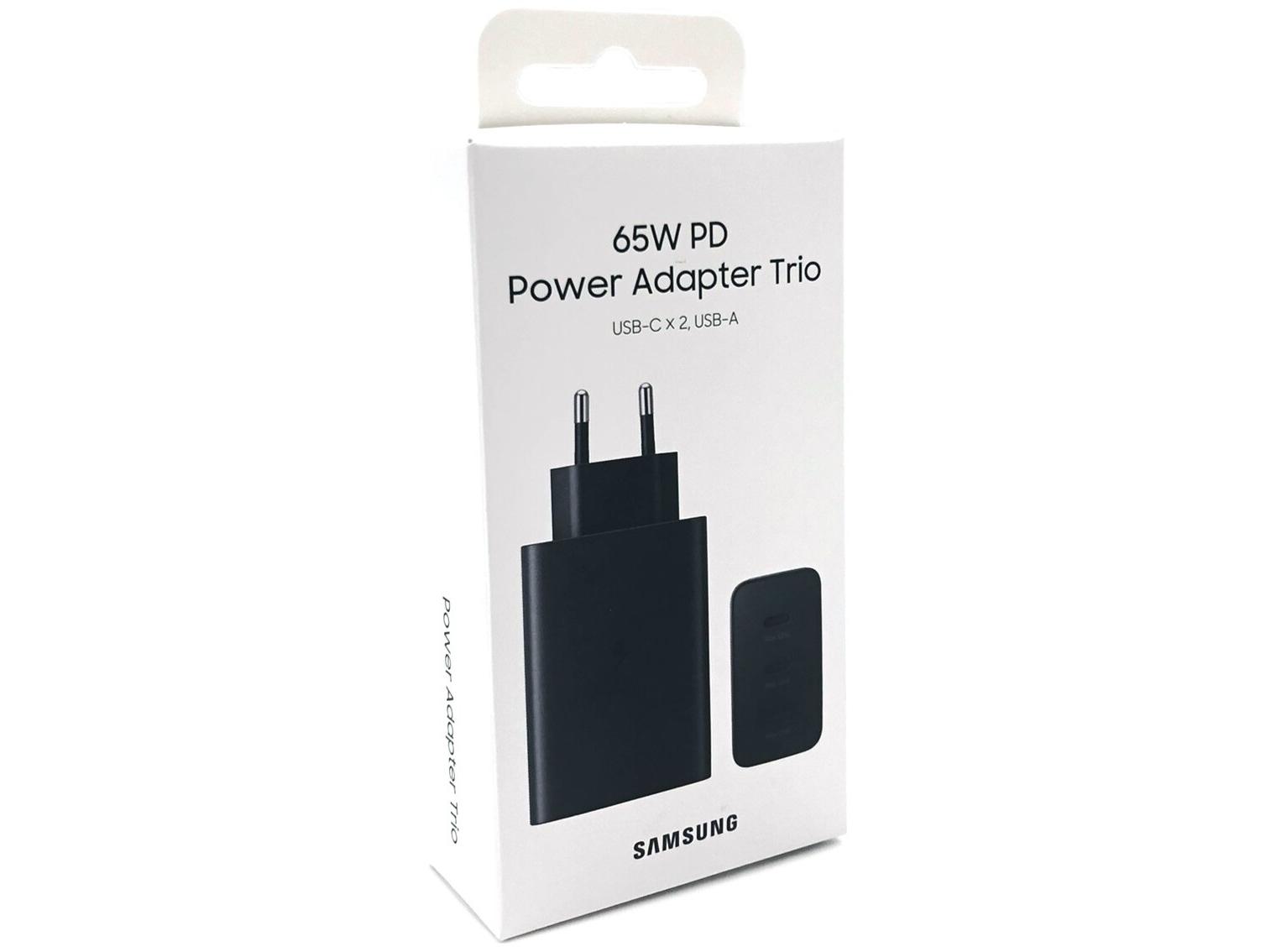 Hurtigoplader 65 W - Samsung EP-T6530 Power Adapter Trio (sort) billede