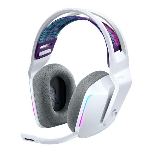 Gaming headset trådløst – Logitech G733 Lightspeed RGB (hvid)