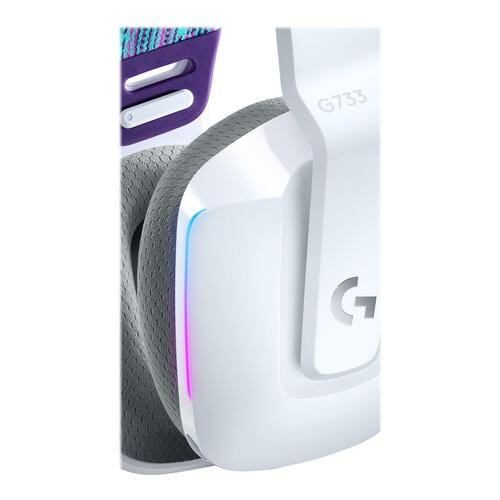 Gaming headset trådløst – Logitech G733 Lightspeed RGB (hvid)