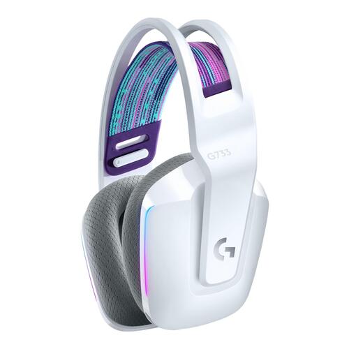 Gaming headset trådløst – Logitech G733 Lightspeed RGB (hvid)
