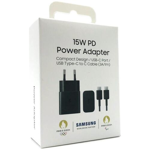USB-C oplader 15 W med Power Delivery – Samsung (sort)