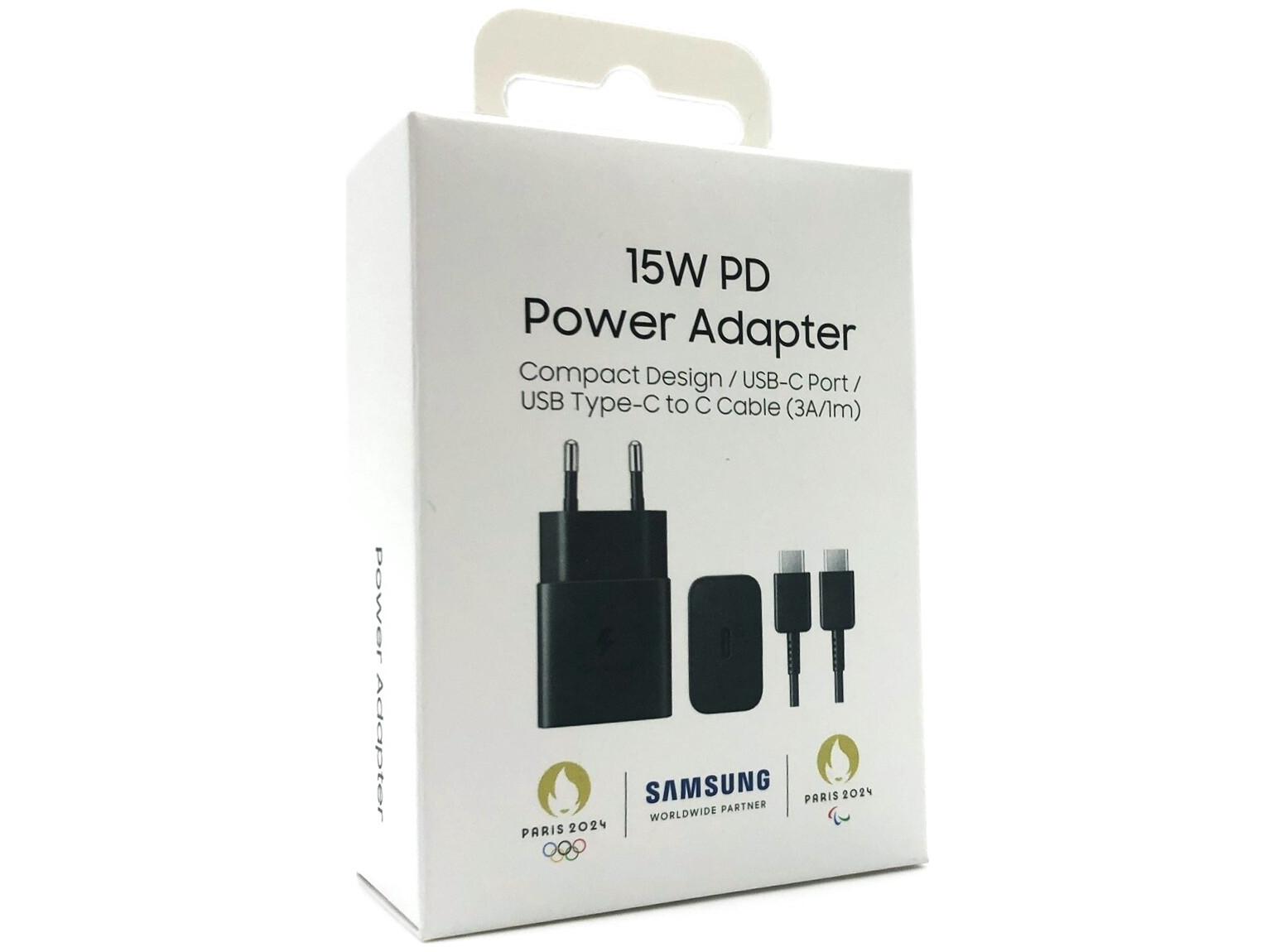 USB-C oplader 15 W med Power Delivery – Samsung (sort)