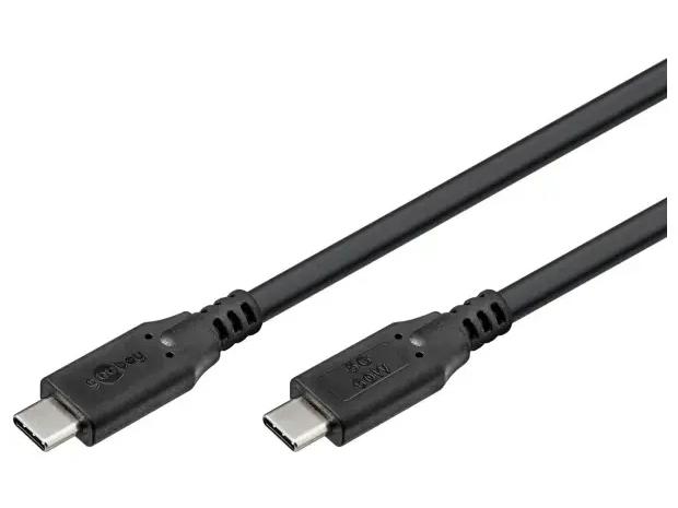 USB-C kabel 1,5 m - Goobay USB 3.2, 60 W PD, 5 Gbit/s billede
