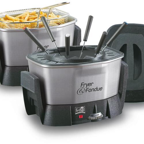 Frituregryde og fondue 1,5 l – FRITEL Starter FF 1400, sort/grå/sølv