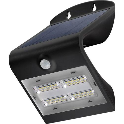 Solcelle væglampe med sensor – Goobay Pro 3,2 W, IP65, sort