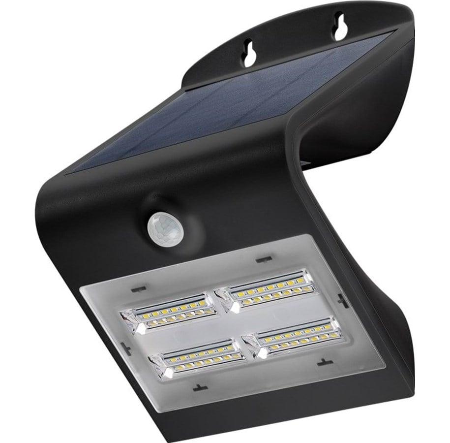 Solcelle væglampe med sensor – Goobay Pro 3,2 W, IP65, sort
