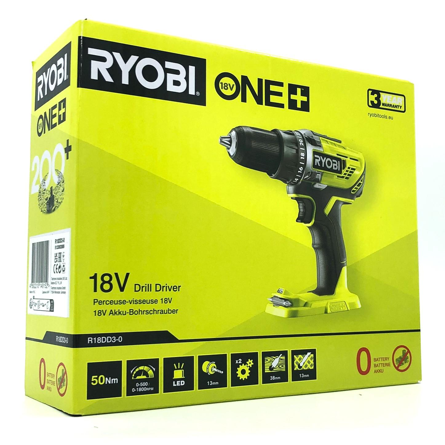 Boremaskine skruemaskine 18V Ryobi One+ R18DD3-0 uden batteri billede