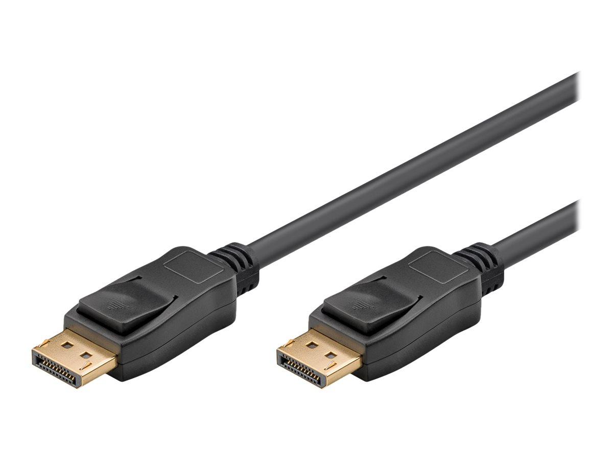DisplayPort-kabel Goobay 3 m - han til han, låsende, DP 2.1, sort billede