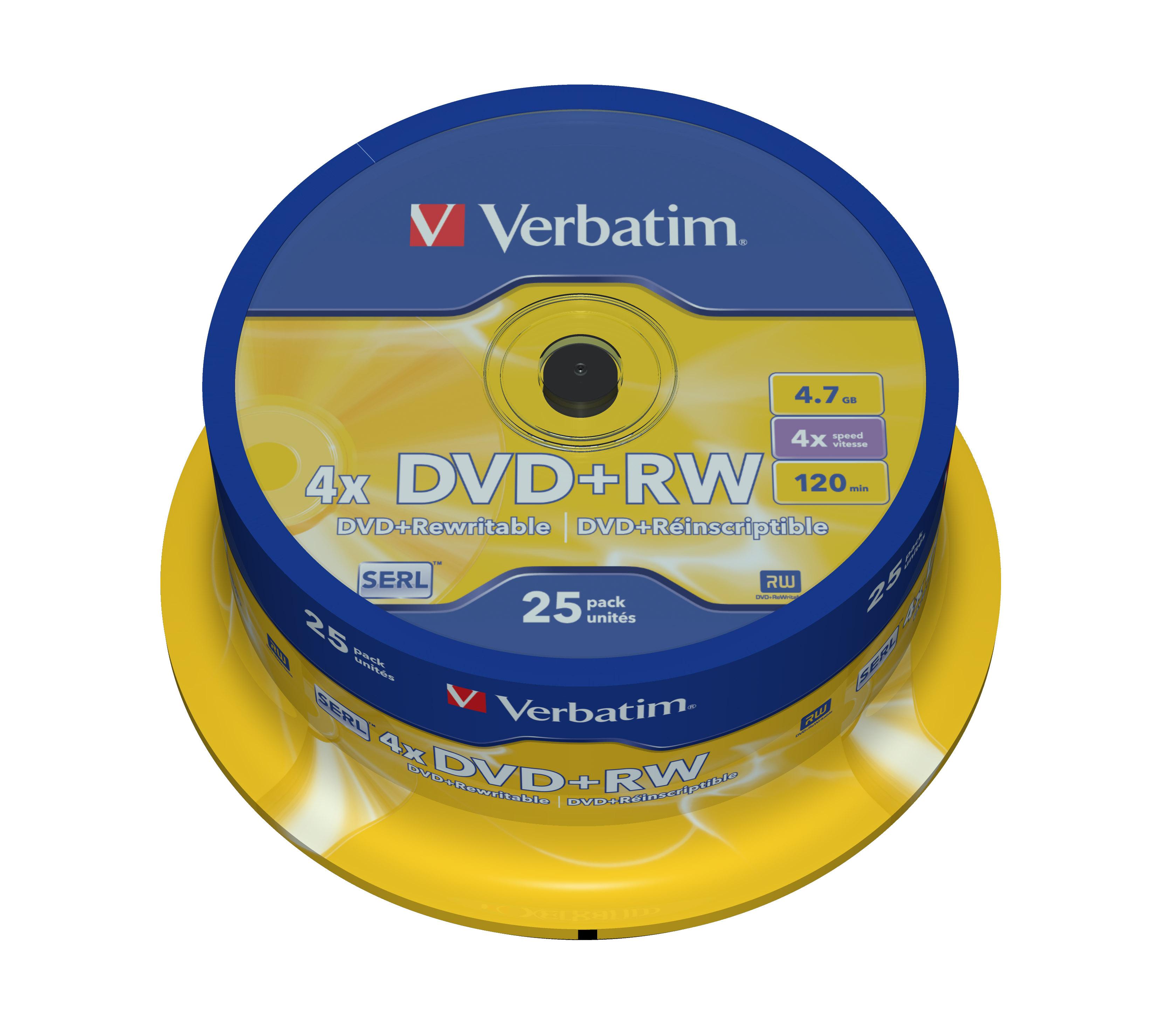 Verbatim 25x DVD+RW 4.7GB billede