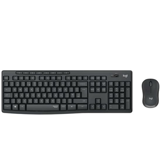Trådløst tastatur og mus – Logitech MK295 Silent, Pan Nordic, grafit