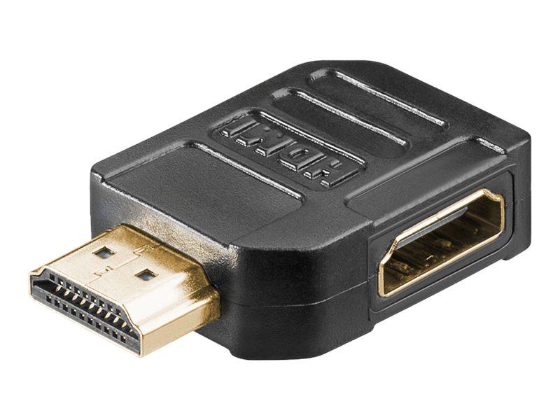 HDMI adapter højrevinklet - Goobay, HDMI hun til HDMI han billede