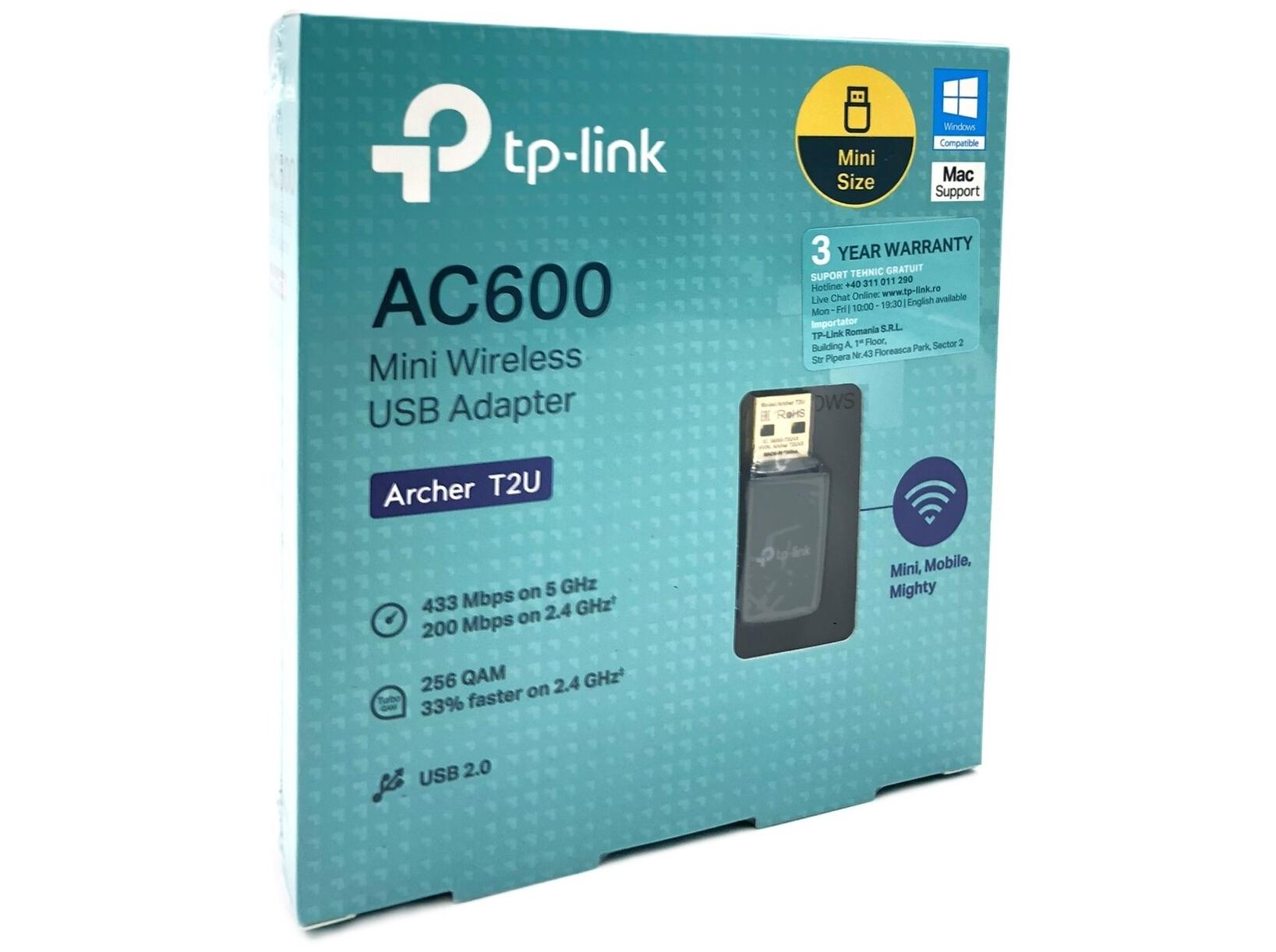 TP-LINK Archer T2U AC600 - trådløs USB-netværkskort som bruger 8