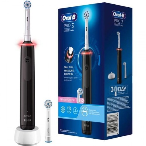 Elektrisk tandbørste Oral-B Pro 3 3000 Følsom - sort