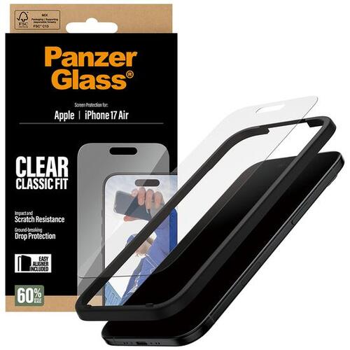 Skærmbeskyttelse til iPhone 17 Air 6,6" – PanzerGlass Clear Classic Fit