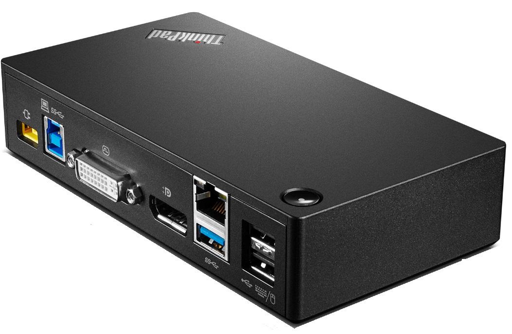 Dockingstation Lenovo ThinkPad USB 3.0 Pro – 65 W – Preowned (RENOVERET) billede