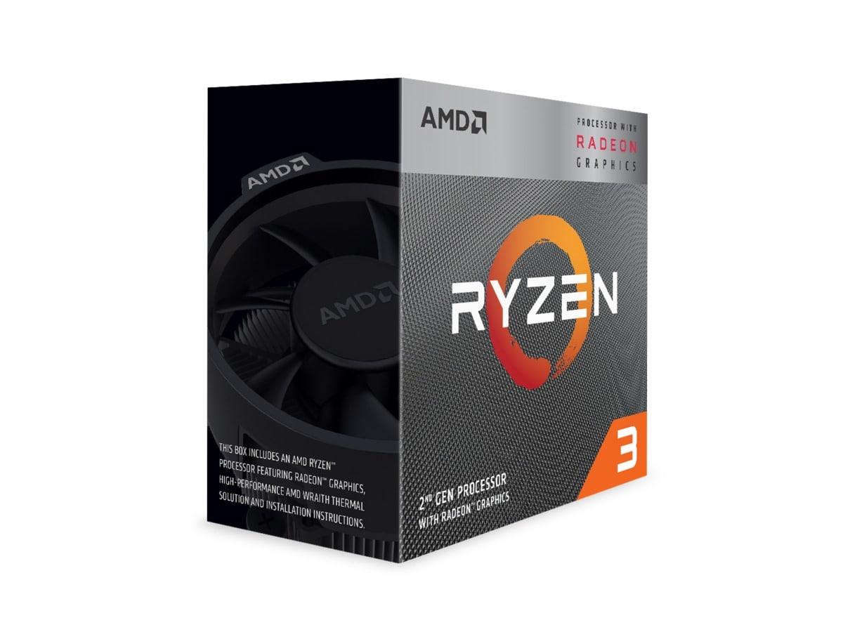CPU AMD Ryzen 3 3200G 3,6 GHz Quad?Core AM4 med køler