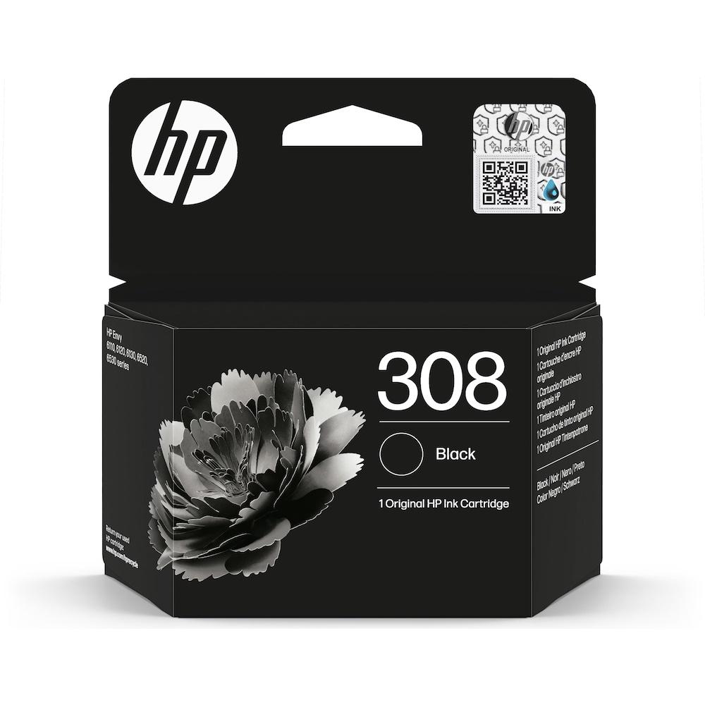 Blækpatron HP 308 sort - original, op til 160 sider billede