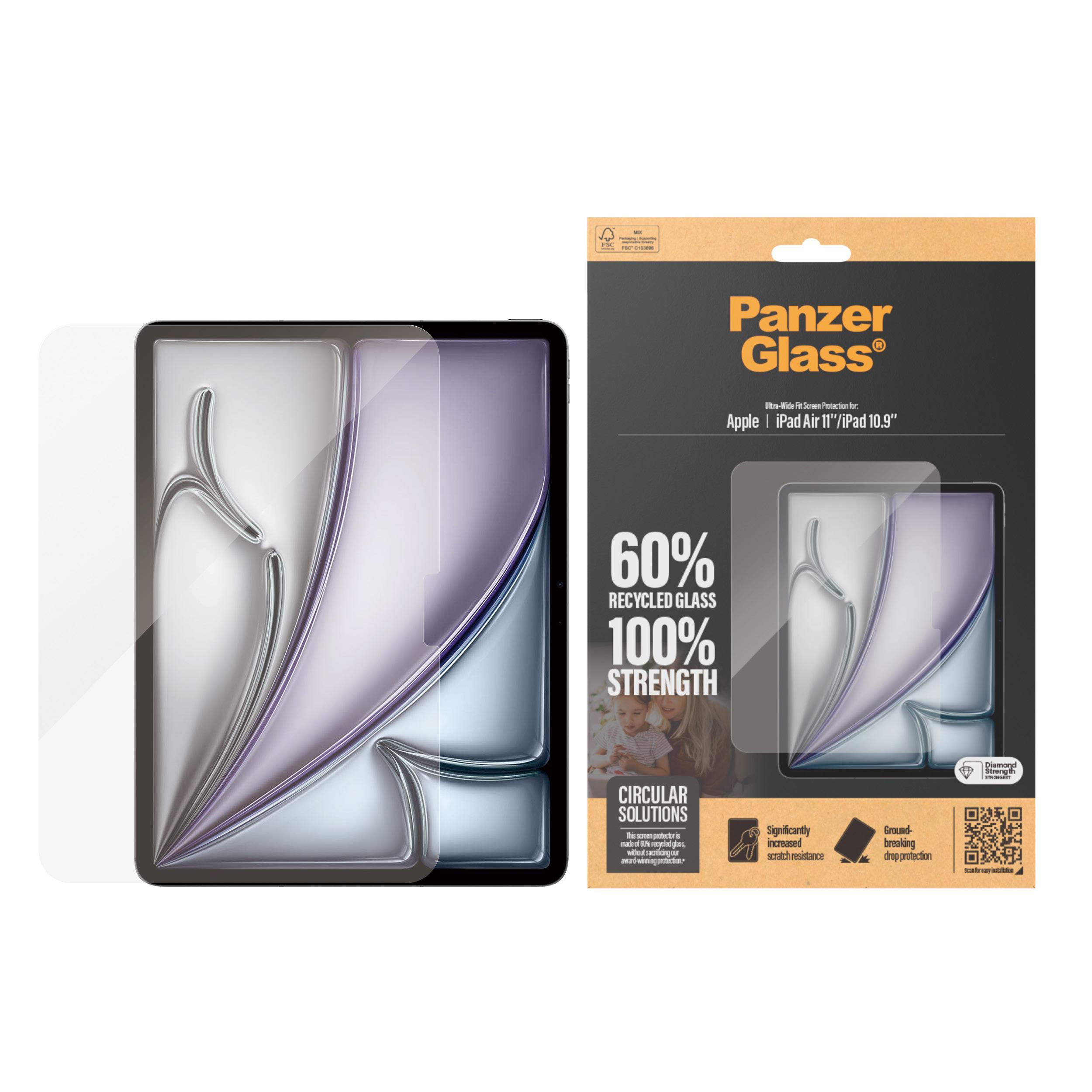 Panzerglass Ultra-wide Fit Ipad 10th Gen, Ipad 11th Gen, Ipad Air 11 tommer (m2), Ipad Air 11 tommer (m3), Ipad Air 11 tommer (m4)