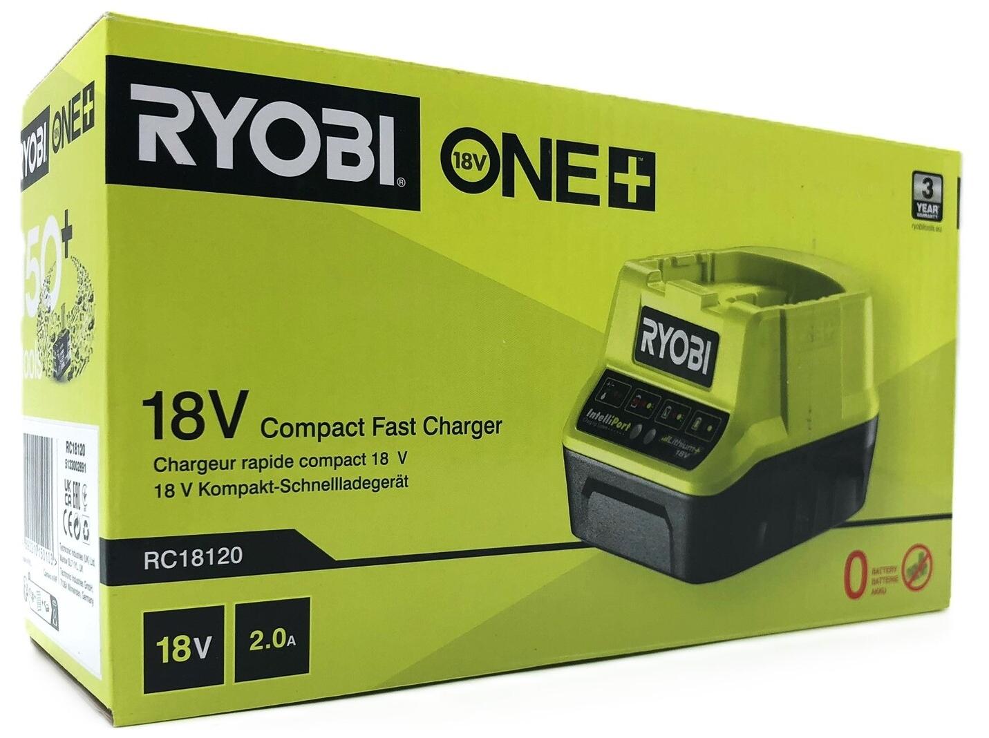 Batterioplader 18V til elværktøj - Ryobi ONE+ RC18120 billede