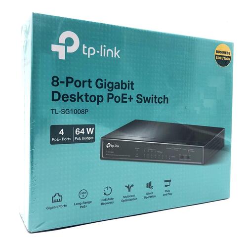 Netværksswitch TP-Link TL-SG1008P 8-port Gigabit med PoE+