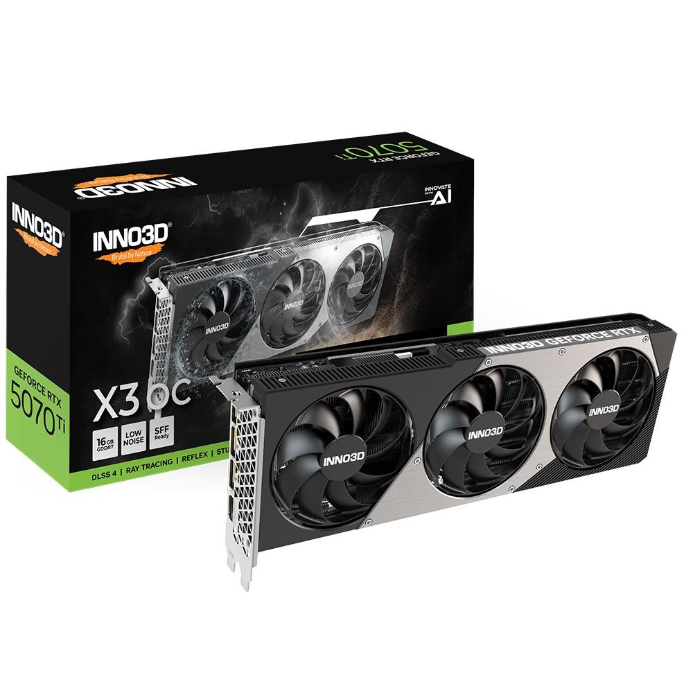 Grafikkort Inno3D GeForce RTX 5070 Ti X3 OC 16 GB GDDR7 billede