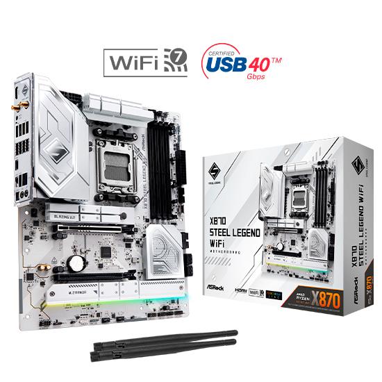 Bundkort ASRock X870 Steel Legend WiFi ATX AM5 DDR5 billede