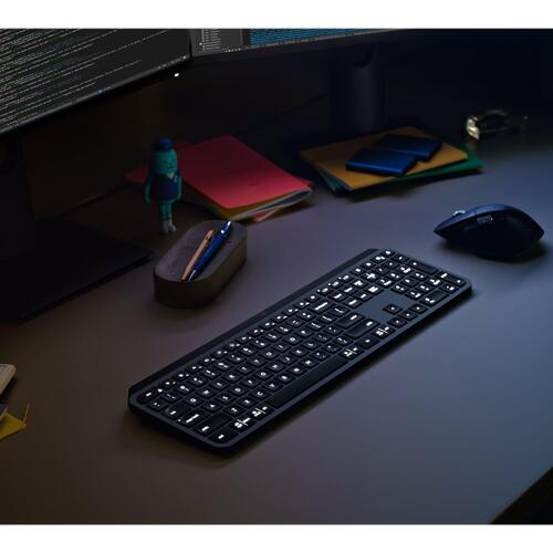 Trådløst tastatur Logitech MX Keys for Business – Pan Nordic, bagbelyst, grafit