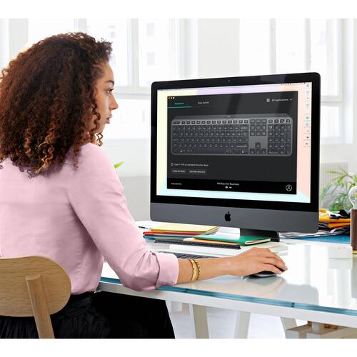 Trådløst tastatur Logitech MX Keys for Business – Pan Nordic, bagbelyst, grafit