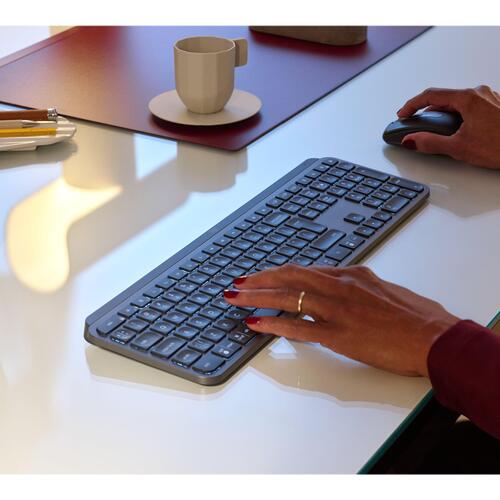 Trådløst tastatur Logitech MX Keys for Business – Pan Nordic, bagbelyst, grafit