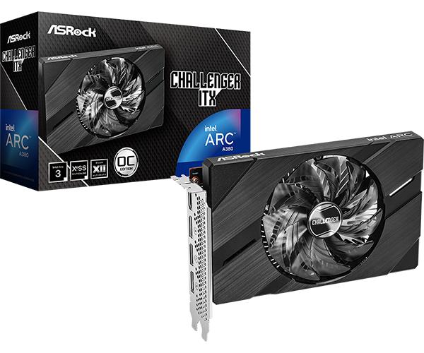 Grafikkort ASRock Intel Arc A380 Challenger ITX 6GB OC billede