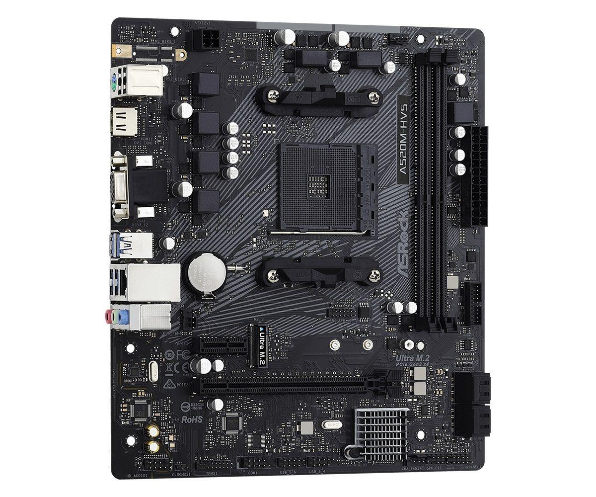 Bundkort micro-ATX ASRock A520M-HVS - AM4, AMD A520 billede